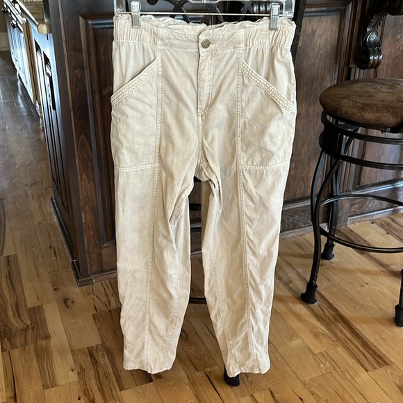 Ild Navy Cotton Khaki Elastic Waist Pants Womens Small Petite - Picture 1 of 13